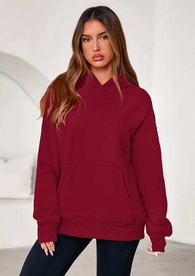 PRETTYGARDEN Womens Oversized Hoodies Fleece Hooded Sweatshirts Long Sleeve Pullover Tops Fall Outfits Winter Clothes