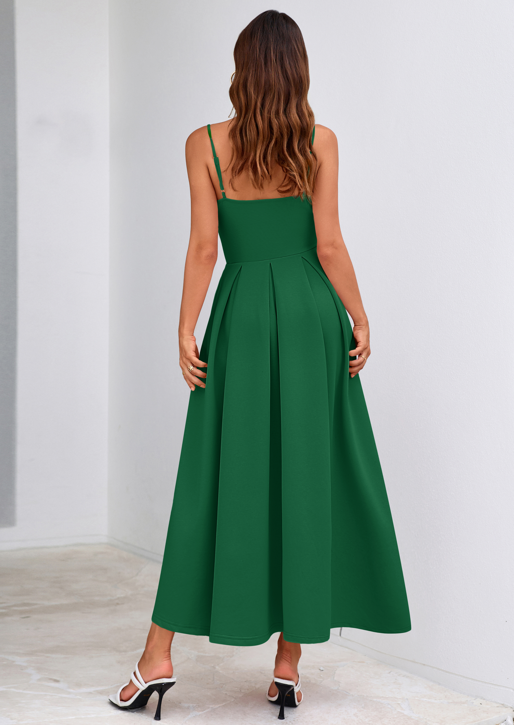 PRETTYGARDEN Cocktail Dresses for Women Spring Elegant Ruffle A Line Long Flowy Summer Formal Wedding Guest Maxi Dress PRETTYGARDEN