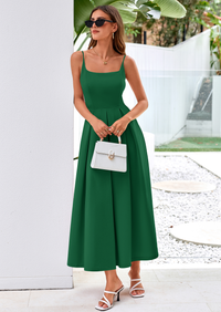PRETTYGARDEN Cocktail Dresses for Women Spring Elegant Ruffle A Line Long Flowy Summer Formal Wedding Guest Maxi Dress PRETTYGARDEN