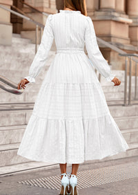 PRETTYGARDEN Women's Fall Wedding Guest Dresses Long Sleeve V Neck Flowy Elegant Holiday Party Maxi Dress with Pockets