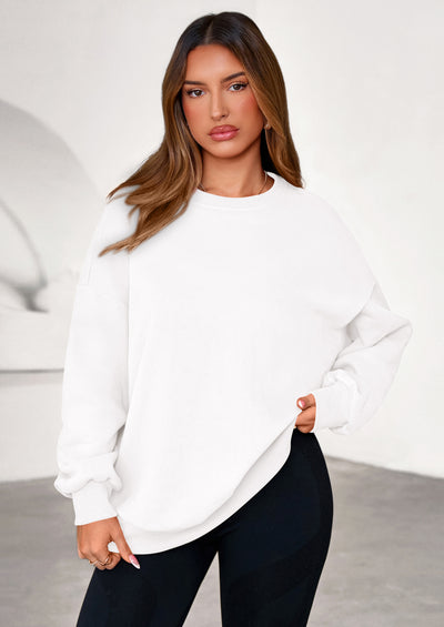 PRETTYGARDEN Sweatshirts for Women Oversized Crewneck Fleece Pullover Long Sleeve Tops Comfy Fall Winter Fashion Outfits