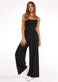 PRETTYGARDEN Summer Jumpsuits for Women Casual Wide Leg Date Night Rompers Sleeveless Beach Vacation One Piece Outfits PRETTYGARDEN