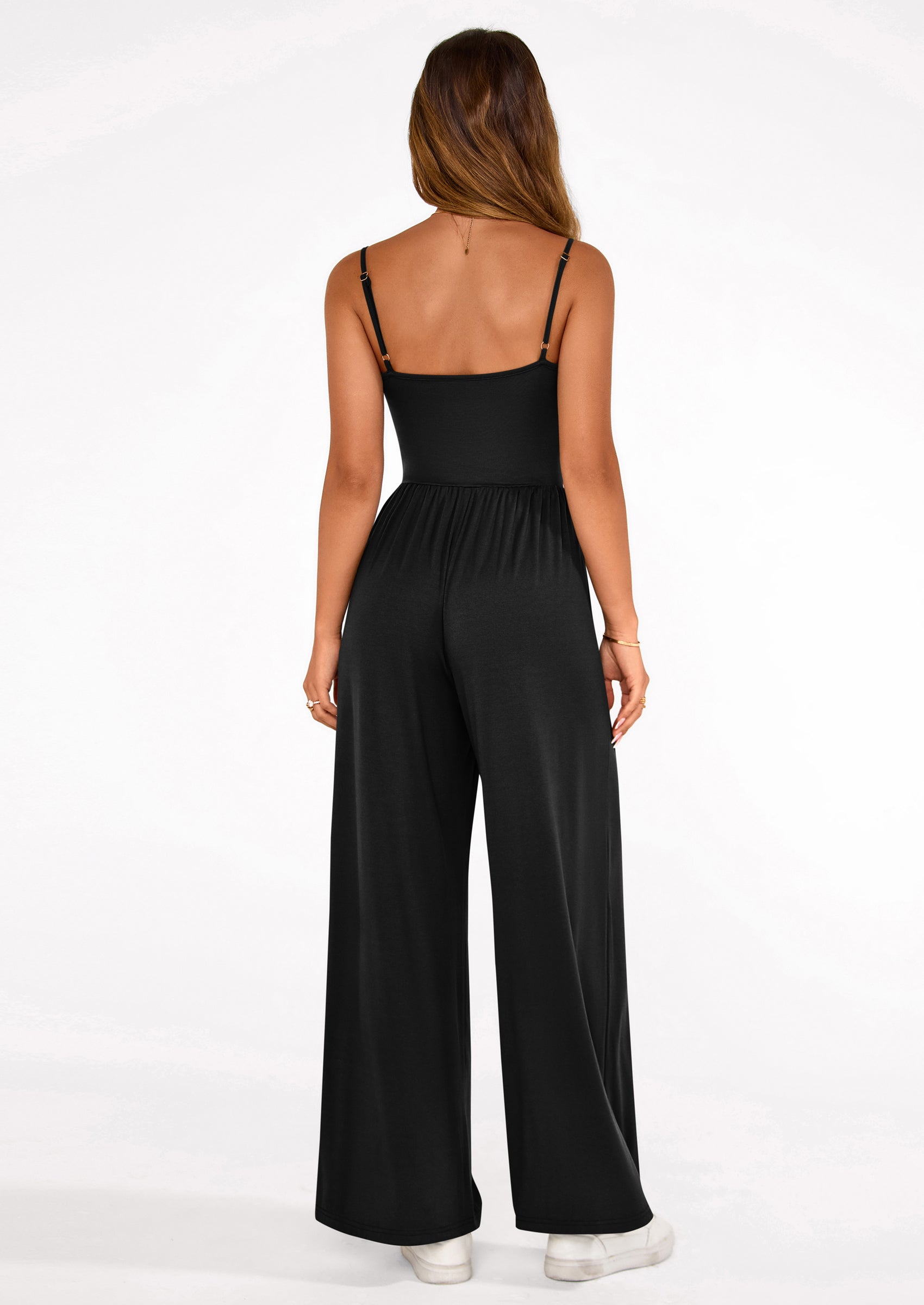 PRETTYGARDEN Summer Jumpsuits for Women Casual Wide Leg Date Night Rompers Sleeveless Beach Vacation One Piece Outfits PRETTYGARDEN