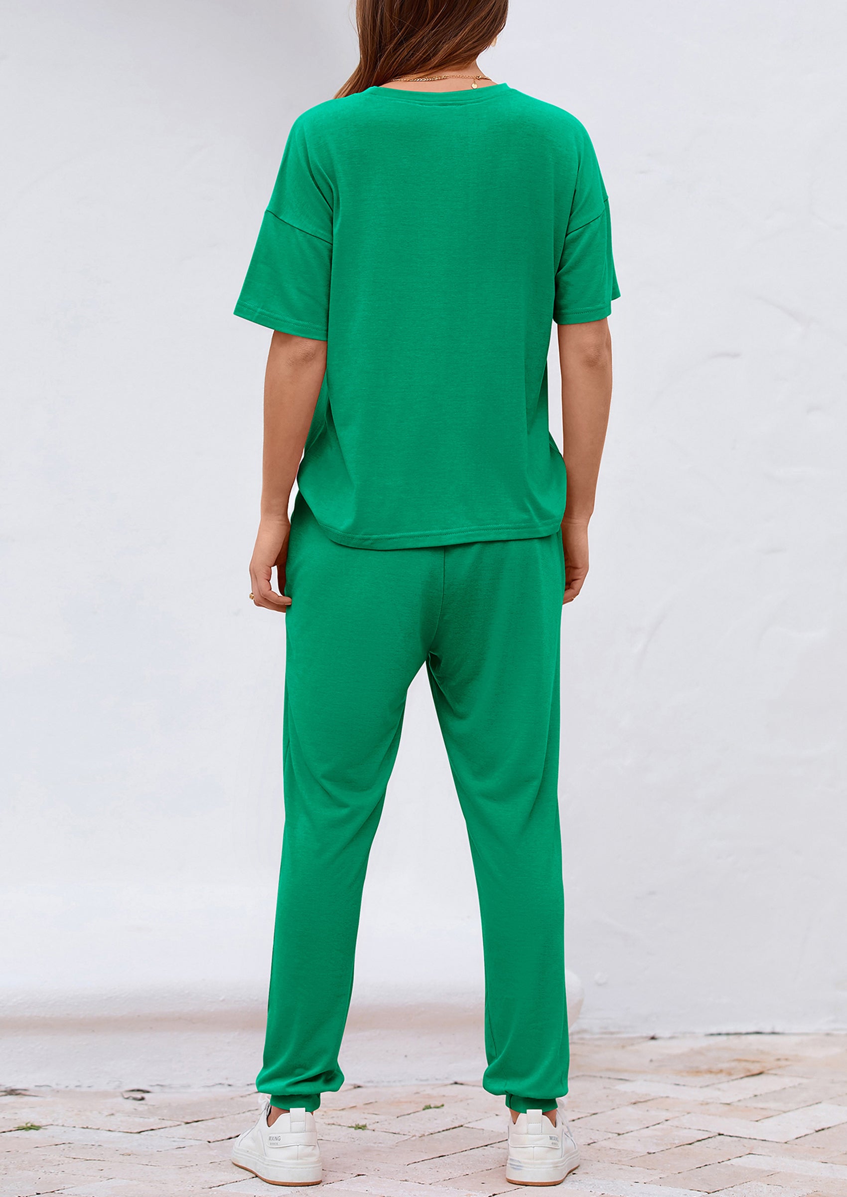 PRETTYGARDEN Women's Two Piece Lounge Sets Spring Summer Jogger Pants Vacation Outfits Travel Airplane Matching Clothes