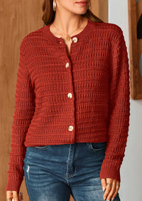 PRETTYGARDEN Women's Knit Cardigan Sweaters Casual Long Sleeve Open Front Button Down Trendy Jackets Outerwear