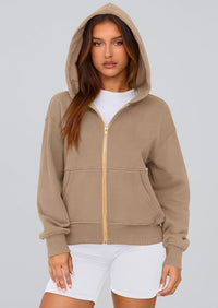 PRETTYGARDEN Hoodies For Women Sweatshirt Zip Up Hoodie Fall Fashion Trendy Long Sleeve Jackets Winter Clothing Outfits