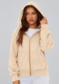 PRETTYGARDEN Hoodies For Women Sweatshirt Zip Up Hoodie Fall Fashion Trendy Long Sleeve Jackets Winter Clothing Outfits