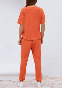 PRETTYGARDEN Women's Two Piece Lounge Sets Spring Summer Jogger Pants Vacation Outfits Travel Airplane Matching Clothes