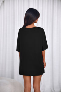 PRETTYGARDEN 2 Piece Sets for Women Summer Lounge Short Set Spring Matching Biker Shorts V Neck Oversized Shirt Clothing PRETTYGARDEN