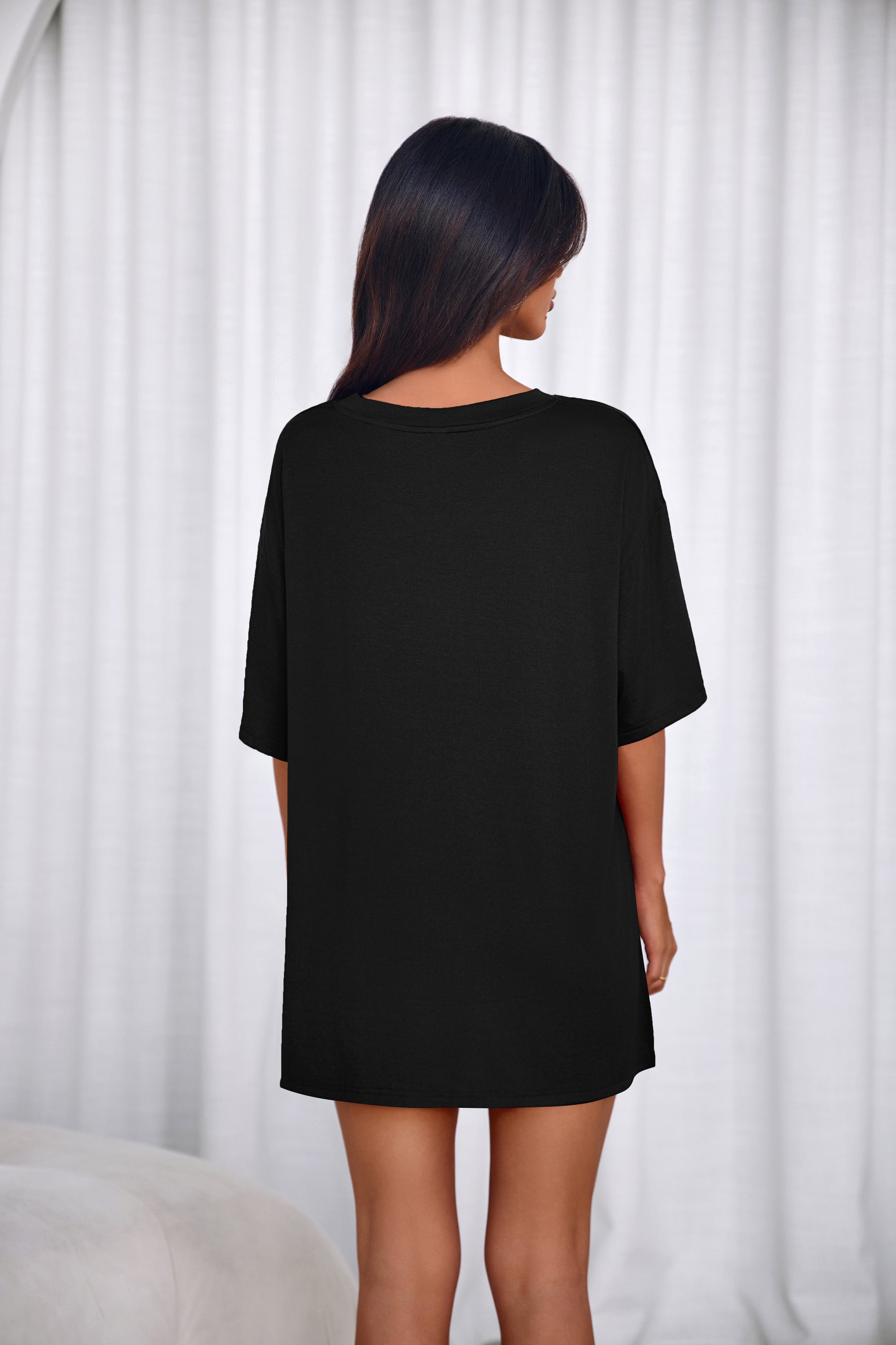 PRETTYGARDEN 2 Piece Sets for Women Summer Lounge Short Set Spring Matching Biker Shorts V Neck Oversized Shirt Clothing PRETTYGARDEN