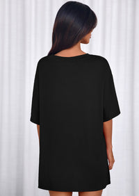 PRETTYGARDEN 2 Piece Sets for Women Summer Lounge Short Set Spring Matching Biker Shorts V Neck Oversized Shirt Clothing PRETTYGARDEN