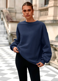 PRETTYGARDEN Oversized Sweatshirt for Women Fall Outfits Crewneck Long Sleeve Tops Fleece Pullover Winter Clothing