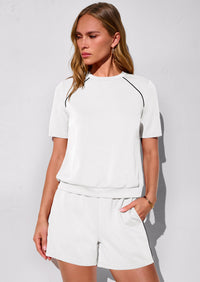 PRETTYGARDEN Sweatsuits Women 2 Piece Outfit Summer Lounge Shorts Sets Matching Spring Travel Beach Vacation Clothes PRETTYGARDEN