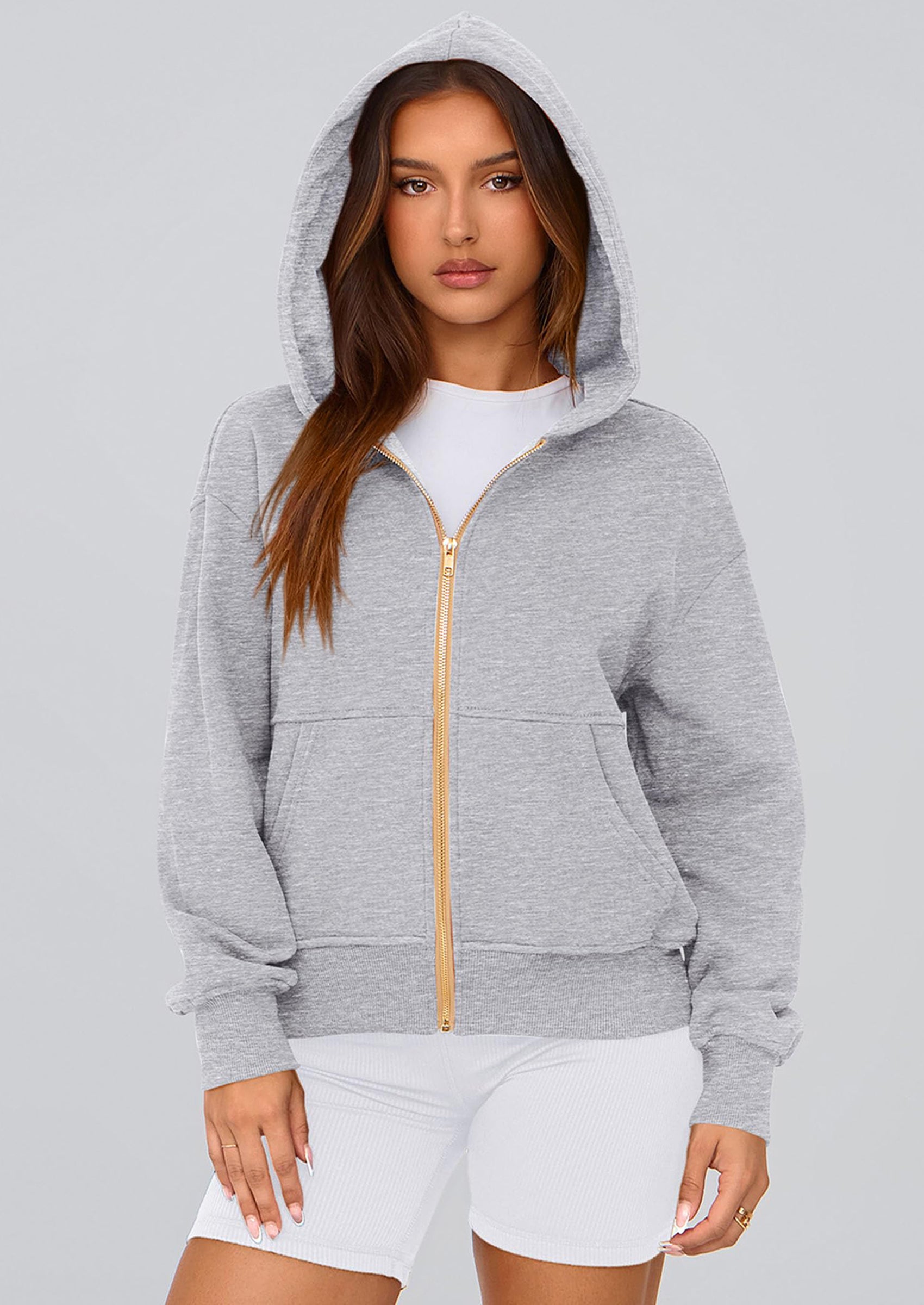 PRETTYGARDEN Hoodies For Women Sweatshirt Zip Up Hoodie Fall Fashion Trendy Long Sleeve Jackets Winter Clothing Outfits