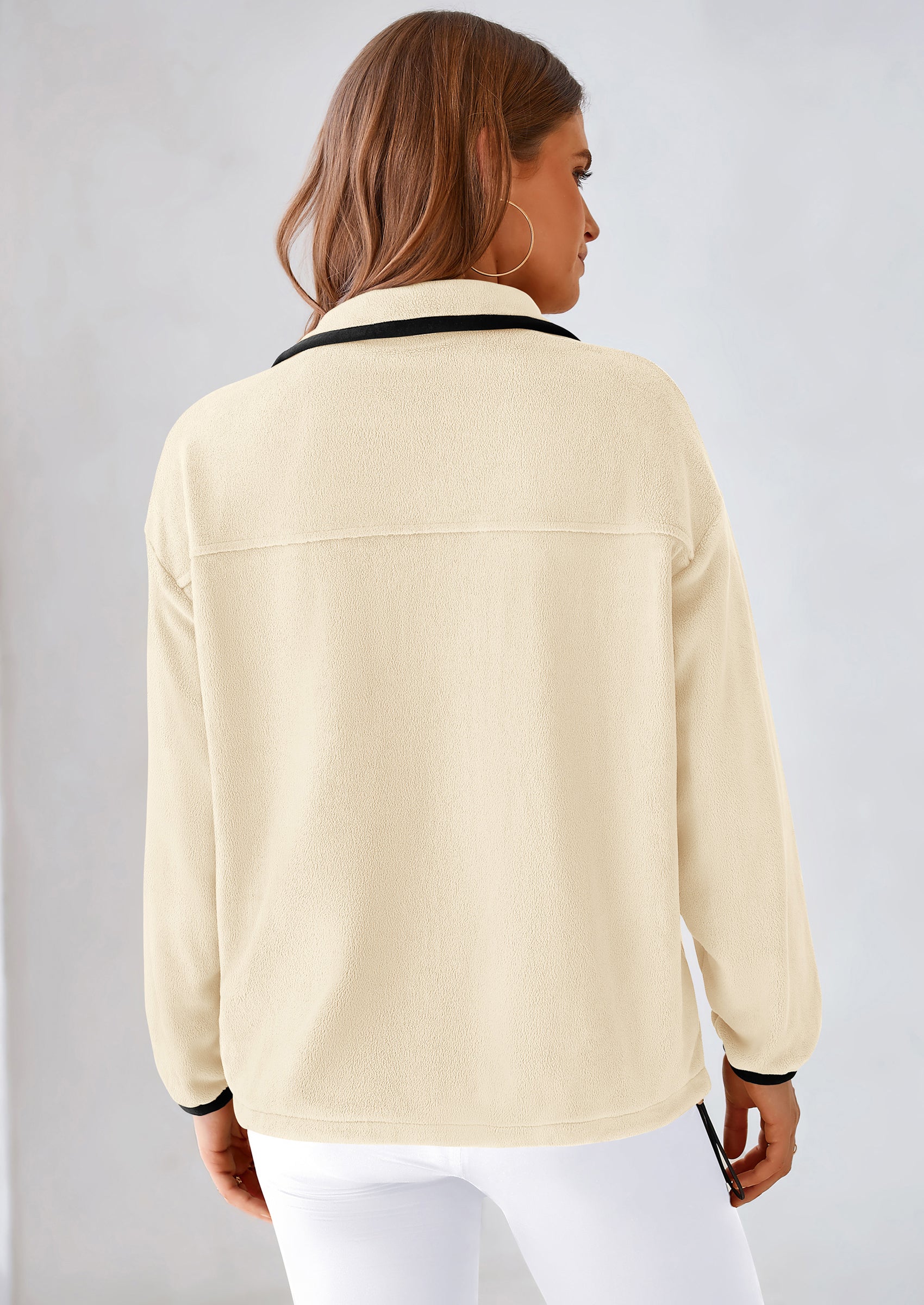 BTFBM Women's Fleece Jackets Fall Winter Clothes 2025 Stand Collar Outwear Jacket Zip Up Casual Fuzzy Coats Pockets PRETTYGARDEN