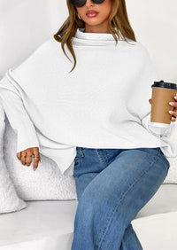 PRETTYGARDEN Womens Sweaters Fall Fashion Casual Loose Turtleneck Batwing Long Sleeve Knit Sweater Pullover Tops