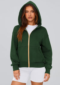 PRETTYGARDEN Hoodies For Women Sweatshirt Zip Up Hoodie Fall Fashion Trendy Long Sleeve Jackets Winter Clothing Outfits