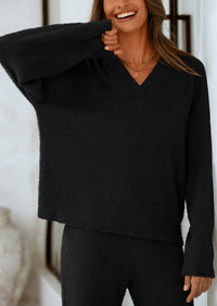 PRETTYGARDEN Lounge Sets for Women Two Piece Sweaters Pajama Set Fall Fashion Loungewear Outfits Matching Winter Clothes