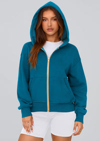 PRETTYGARDEN Hoodies For Women Sweatshirt Zip Up Hoodie Fall Fashion Trendy Long Sleeve Jackets Winter Clothing Outfits