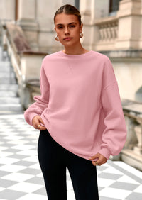 PRETTYGARDEN Oversized Sweatshirt for Women Fall Outfits Crewneck Long Sleeve Tops Fleece Pullover Winter Clothing