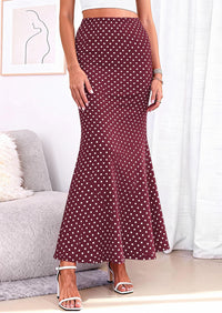 PRETTYGARDEN Maxi Skirts for Women 2026 Summer Flowy High Waisted Polka Dot Mermaid Office Work Spring Fashion Long Skirt PRETTYGARDEN