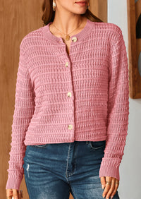 PRETTYGARDEN Women's Knit Cardigan Sweaters Casual Long Sleeve Open Front Button Down Trendy Jackets Outerwear