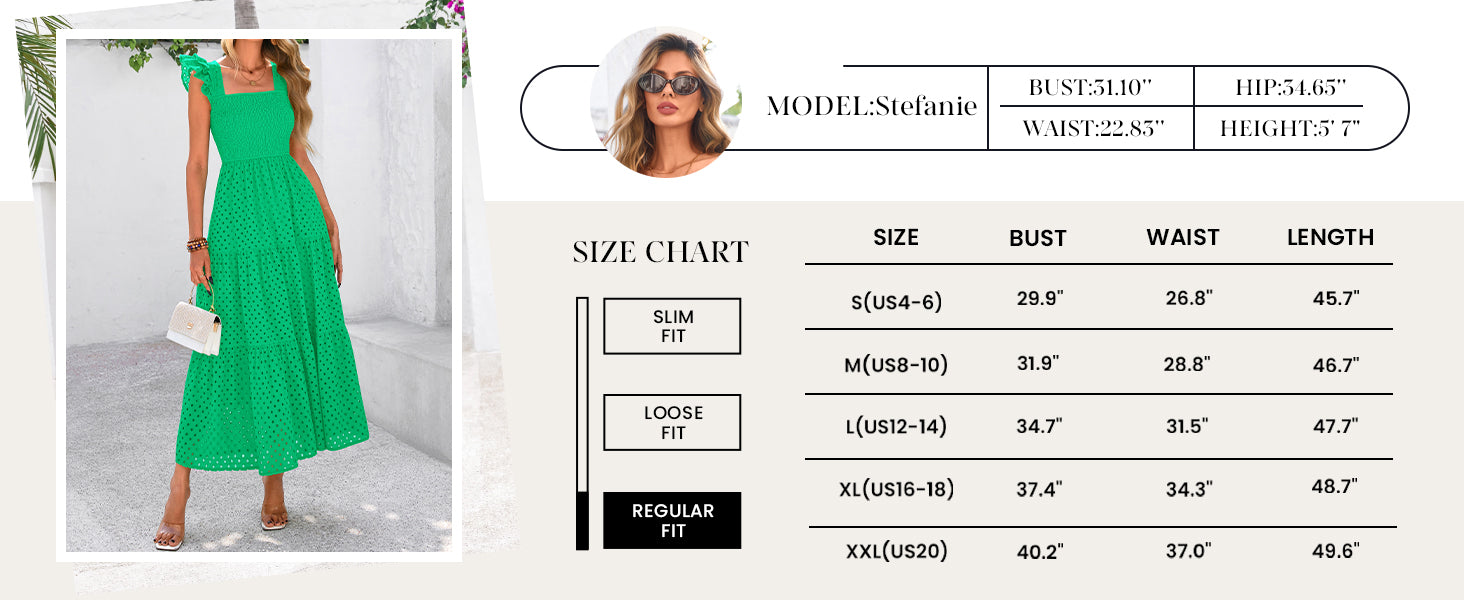 PRETTYGARDEN Womens Square Neck Maxi Dresses Cap Sleeve Eyelet Smocked Tiered A Line Flowy Long Dress with Pockets