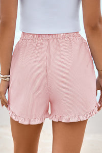 PRETTYGARDEN Womens Boxer Shorts Y2K Ruffle Pajama Summer Spring Lounge Sleep Striped Casual Beach Pj Bottoms Pockets PRETTYGARDEN