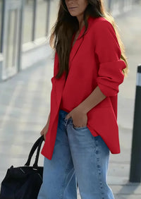 PRETTYGARDEN Fall Blazers for Women Business Casual Long Sleeve Lapel Pockets Dressy Suit Jackets Work Office Clothes