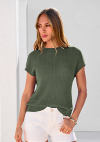 PRETTYGARDEN Women Spring Sweater Vest Business Casual Tank Top Lightweight Cap Sleeve Knit Shirts Trendy Summer Outfits PRETTYGARDEN