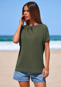 PRETTYGARDEN Women Spring Sweater Vest Business Casual Tank Top Lightweight Cap Sleeve Knit Shirts Trendy Summer Outfits PRETTYGARDEN