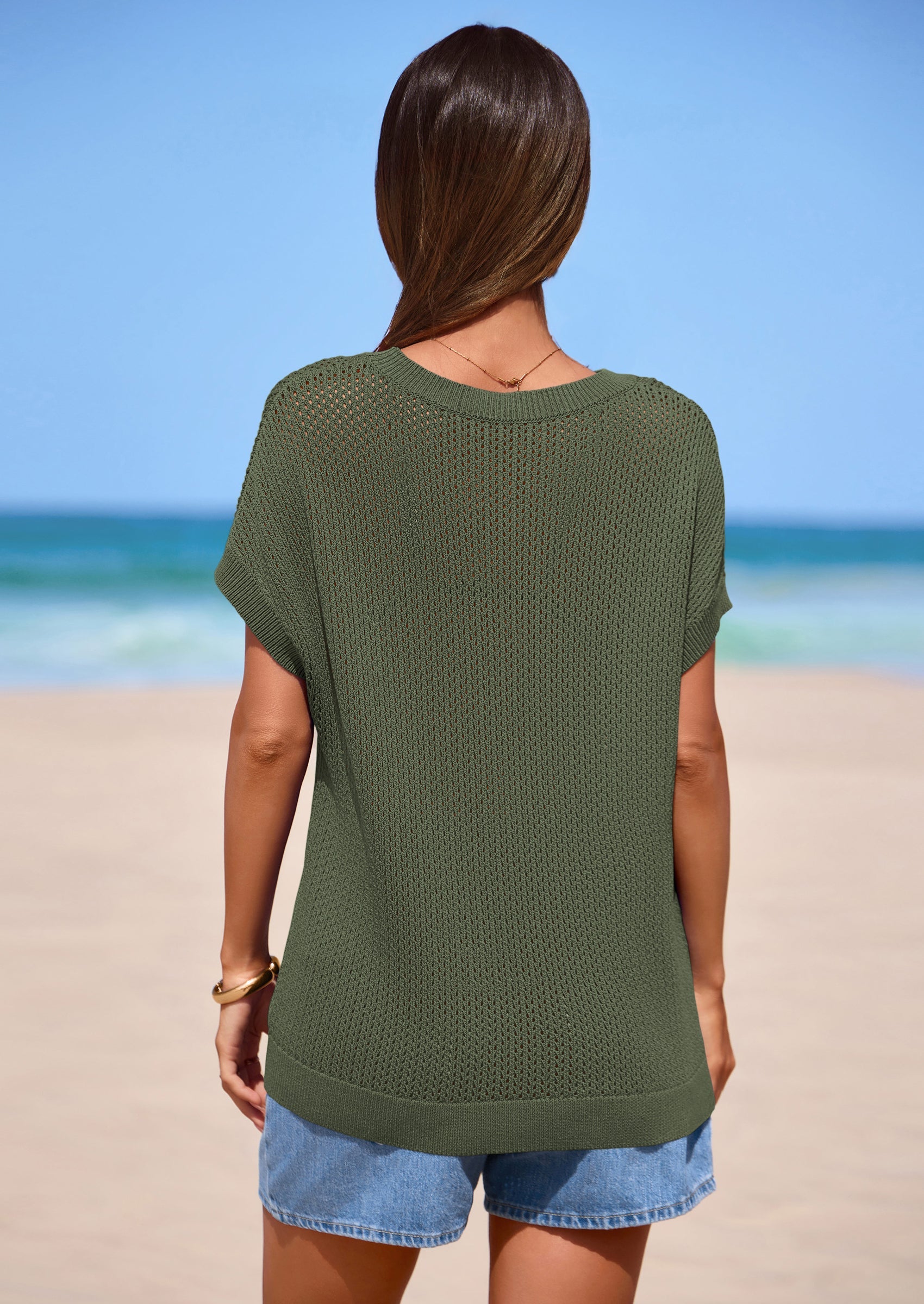 PRETTYGARDEN Women Spring Sweater Vest Business Casual Tank Top Lightweight Cap Sleeve Knit Shirts Trendy Summer Outfits PRETTYGARDEN