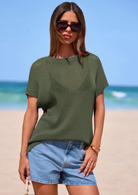 PRETTYGARDEN Women Spring Sweater Vest Business Casual Tank Top Lightweight Cap Sleeve Knit Shirts Trendy Summer Outfits PRETTYGARDEN