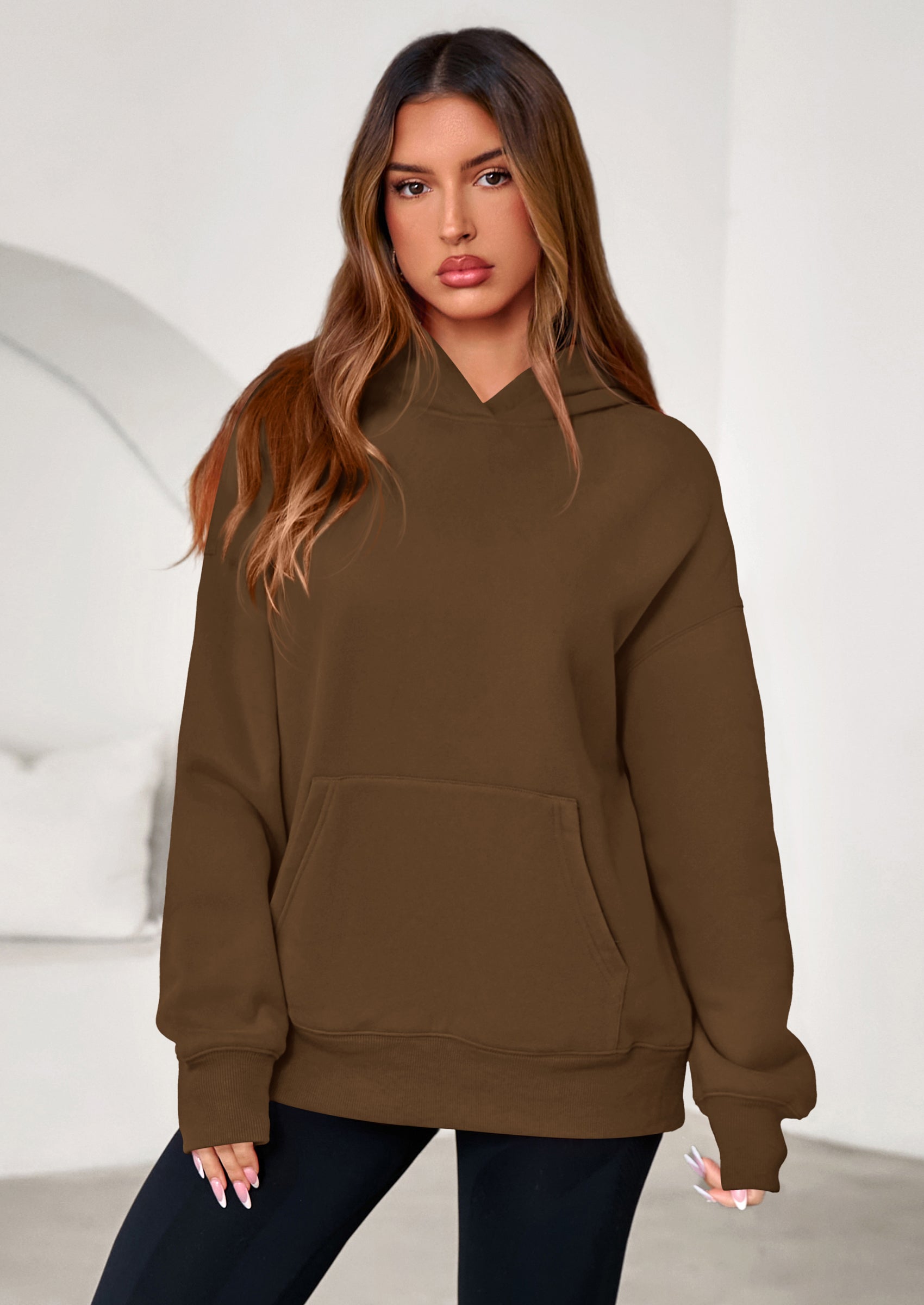 PRETTYGARDEN Womens Oversized Hoodies Fleece Hooded Sweatshirts Long Sleeve Pullover Tops Fall Outfits Winter Clothes