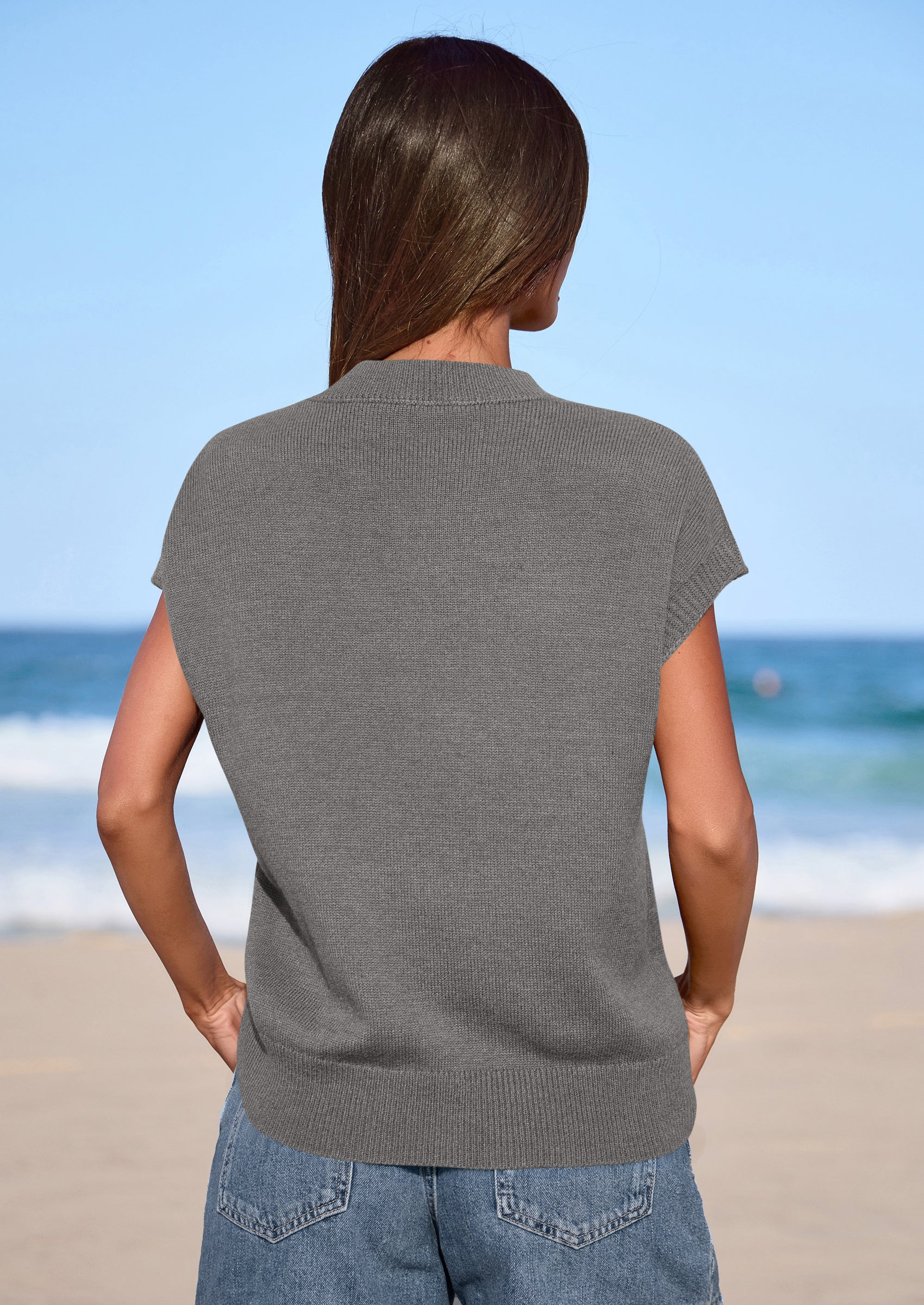 PRETTYGARDEN Women's Spring Sweater Vest Trendy Flower Knit Short Sleeve Cute Pullover Tank Tops Summer Fashion Clothing PRETTYGARDEN