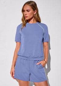 PRETTYGARDEN Sweatsuits Women 2 Piece Outfit Summer Lounge Shorts Sets Matching Spring Travel Beach Vacation Clothes PRETTYGARDEN