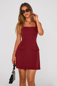 PRETTYGARDEN Womens Summer Sleeveless Mini Dress Square Neck A Line Short Cocktail Party Dresses Trendy Spring Clothes PRETTYGARDEN