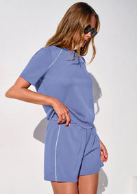 PRETTYGARDEN Sweatsuits Women 2 Piece Outfit Summer Lounge Shorts Sets Matching Spring Travel Beach Vacation Clothes PRETTYGARDEN