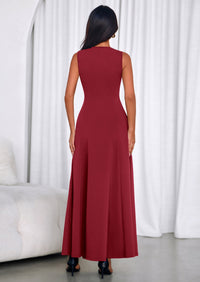 PRETTYGARDEN Women's Summer Tank Maxi Dress Spring Sleeveless Swing A Line Long Flowy Elegant Cocktail Dresses Pockets PRETTYGARDEN