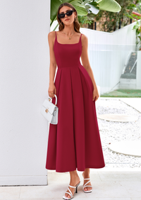 PRETTYGARDEN Cocktail Dresses for Women Spring Elegant Ruffle A Line Long Flowy Summer Formal Wedding Guest Maxi Dress PRETTYGARDEN