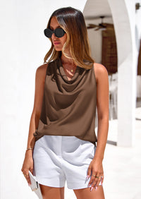 PRETTYGARDEN Women's Tie Halter Going Out Tops Summer Cowl Neck Vest Backless Sleeveless Tank Top Party Date Outfits PRETTYGARDEN