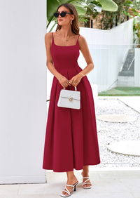 PRETTYGARDEN Cocktail Dresses for Women Spring Elegant Ruffle A Line Long Flowy Summer Formal Wedding Guest Maxi Dress PRETTYGARDEN