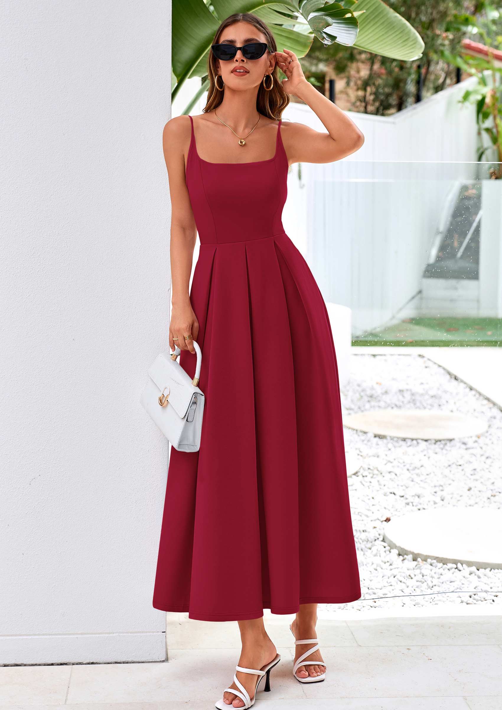 PRETTYGARDEN Cocktail Dresses for Women Spring Elegant Ruffle A Line Long Flowy Summer Formal Wedding Guest Maxi Dress PRETTYGARDEN