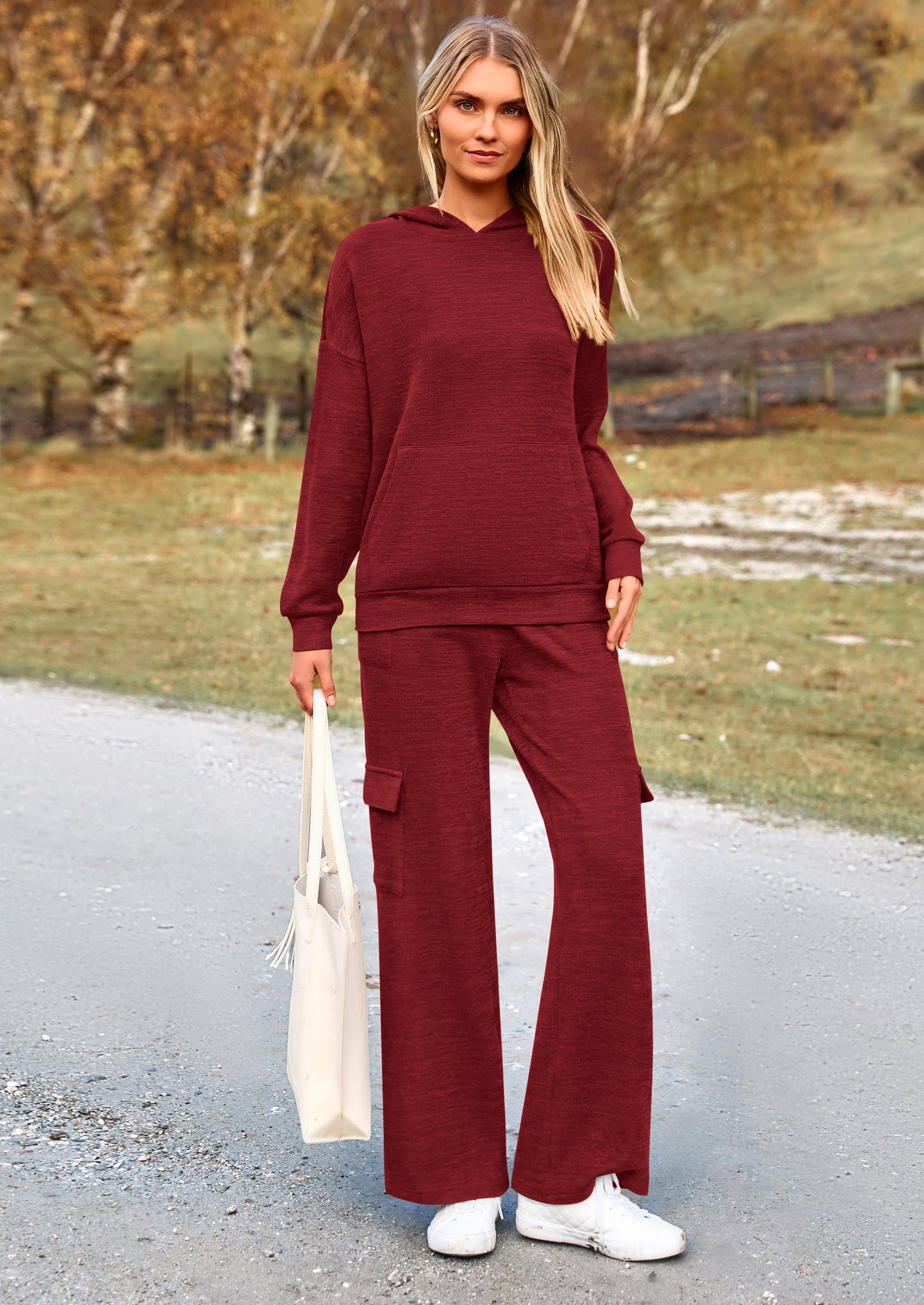 PRETTYGARDEN 2 Piece Sets For Women Fall Sweatsuits Outfits Lounge Matching Hoodie Set Travel Track Suits Winter Clothes