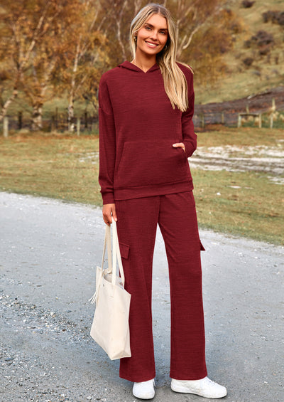 PRETTYGARDEN 2 Piece Sets For Women Fall Sweatsuits Outfits Lounge Matching Hoodie Set Travel Track Suits Winter Clothes