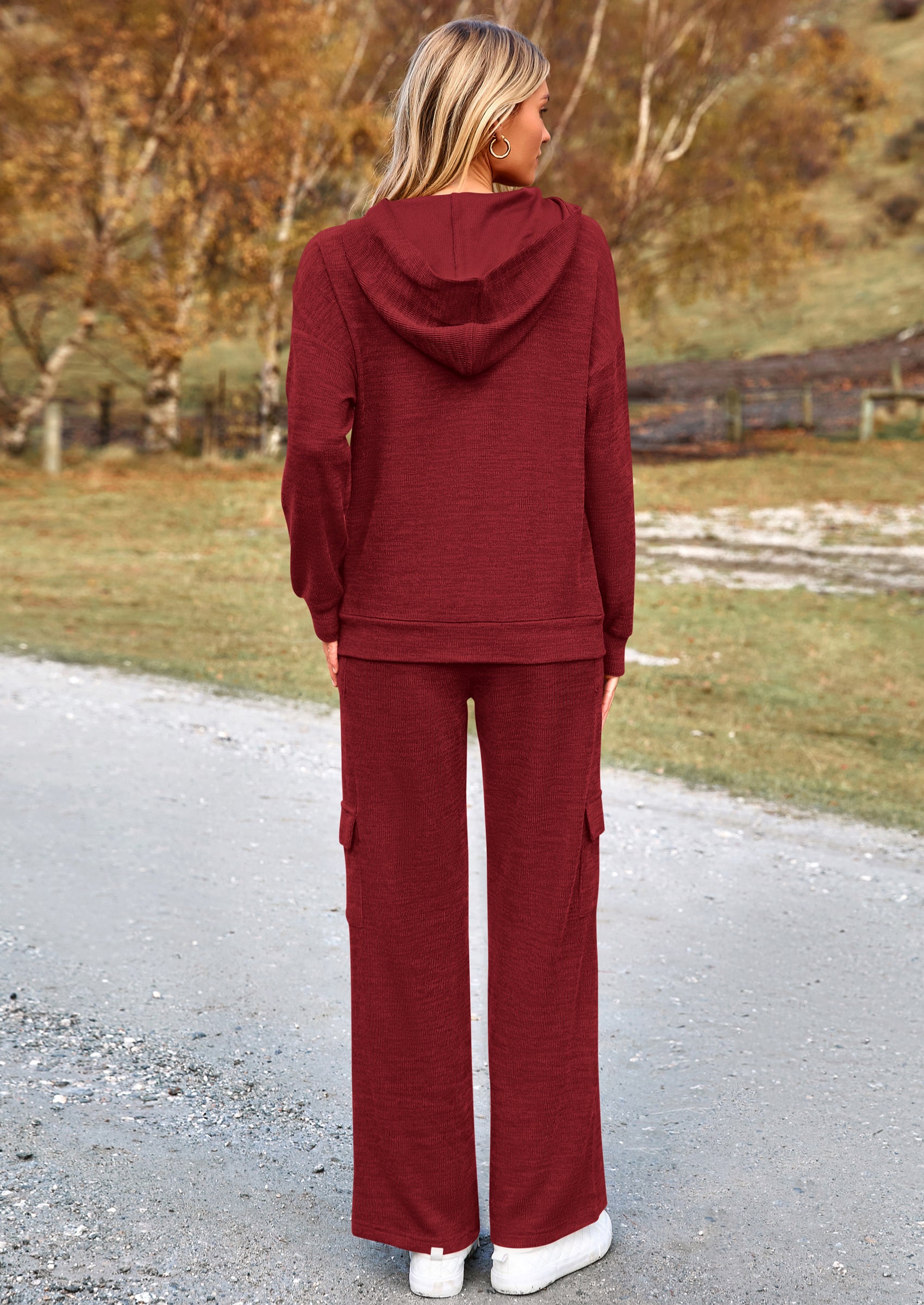 PRETTYGARDEN 2 Piece Sets For Women Fall Sweatsuits Outfits Lounge Matching Hoodie Set Travel Track Suits Winter Clothes