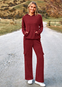 PRETTYGARDEN 2 Piece Sets For Women Fall Sweatsuits Outfits Lounge Matching Hoodie Set Travel Track Suits Winter Clothes