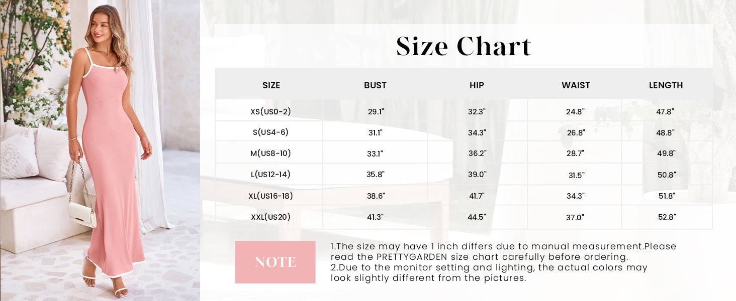 PRETTYGARDEN Spring Dresses for Women Summer Resort Wear Sexy Bodycon Sundress Spaghetti Strap Vacation Maxi Dress