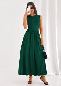 PRETTYGARDEN Summer Maxi Dresses for Women Sleeveless A Line Flowy Long Casual Sundress Wedding Guest Fashion Clothing PRETTYGARDEN