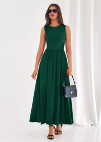 PRETTYGARDEN Summer Maxi Dresses for Women Sleeveless A Line Flowy Long Casual Sundress Wedding Guest Fashion Clothing PRETTYGARDEN